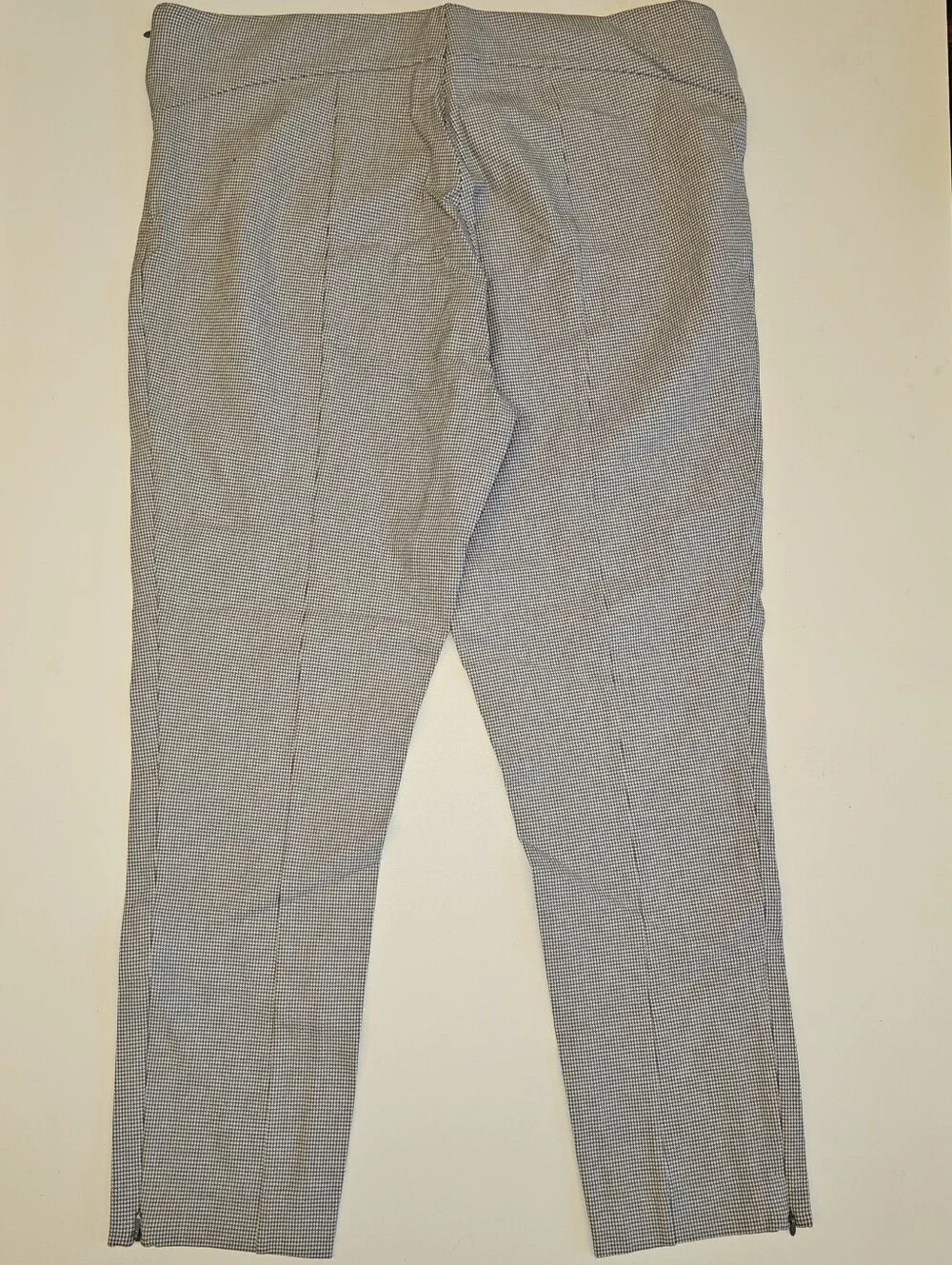 NWOT | 12 | LOFT | Gray White Micro Houndstooth Slim Ankle Pants